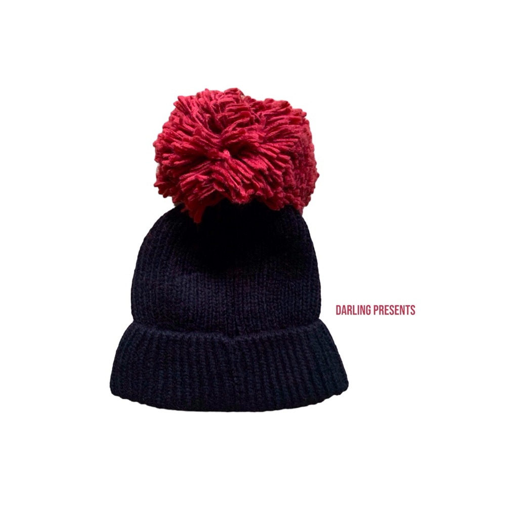 Quagga Greenland Pom Pom Beanie Color Black Size OS